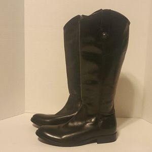 Frye Melissa Zip up Boots Black Women's 6.5